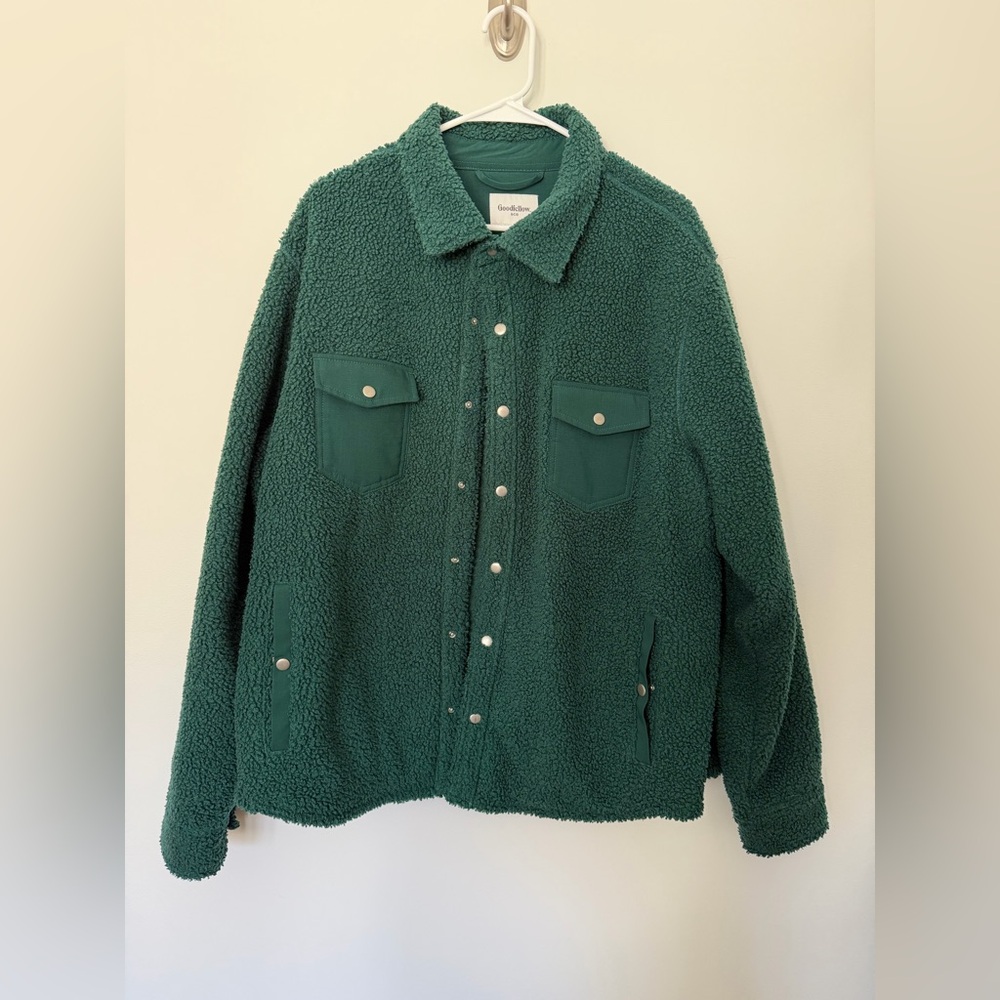 GOODFELLOW & CO Big & Tall Sherpa Green Jacket